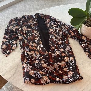 Sexy 60s/70s inspired low neck mini dress or long shirt by Rachel Roy